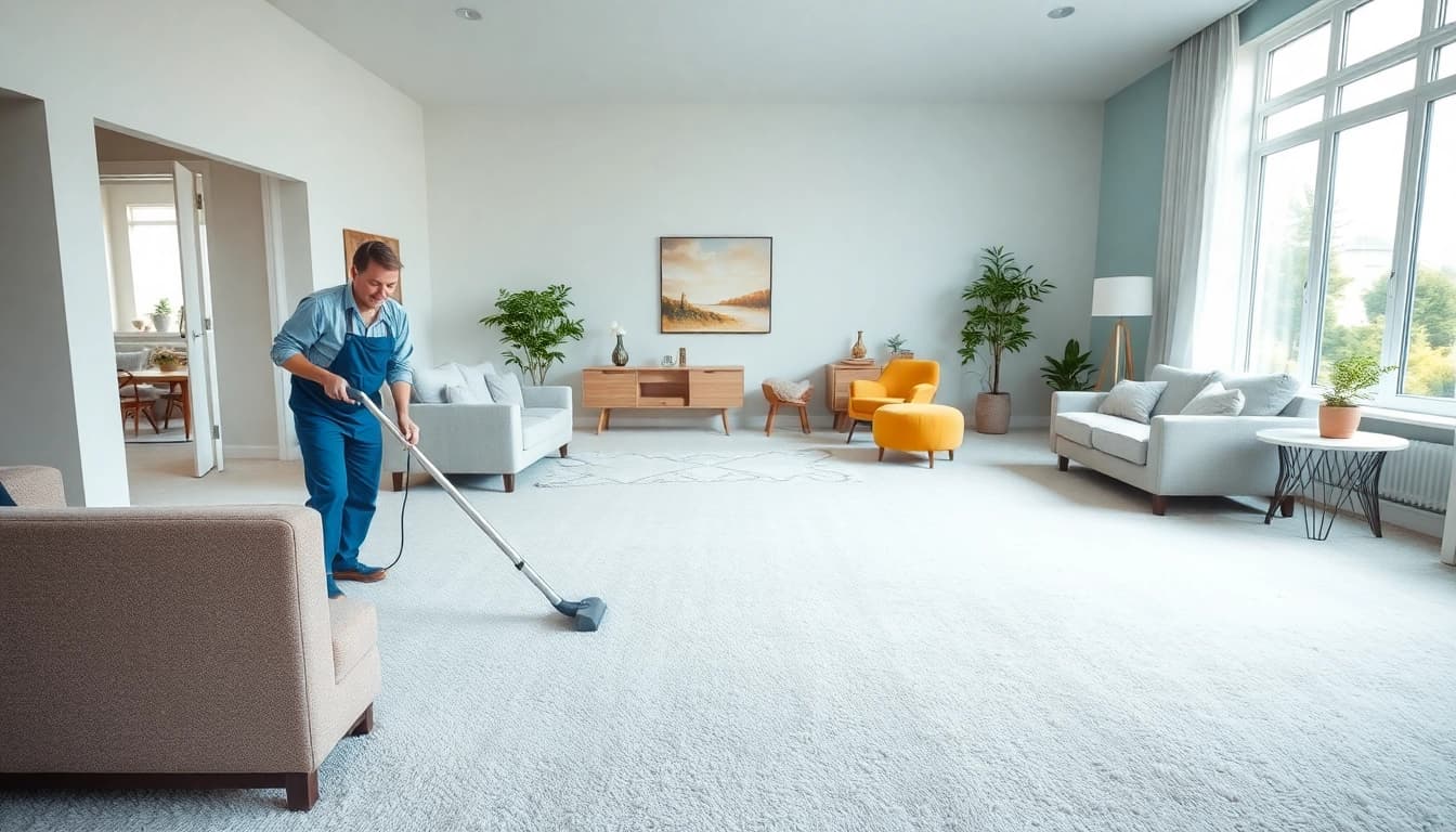 Experience top-notch carpet cleaning services in Glasgow with a skilled technician and spotless carpets.