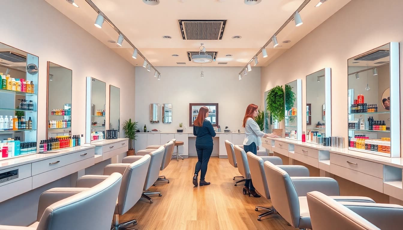 Hair salon reviews highlight a modern, inviting salon atmosphere with professional stylists and quality services.