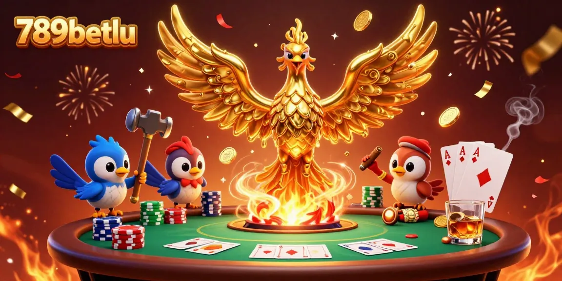 Experience thrilling wins at 789betlu with molten gold details in this dynamic 3D casino scene.