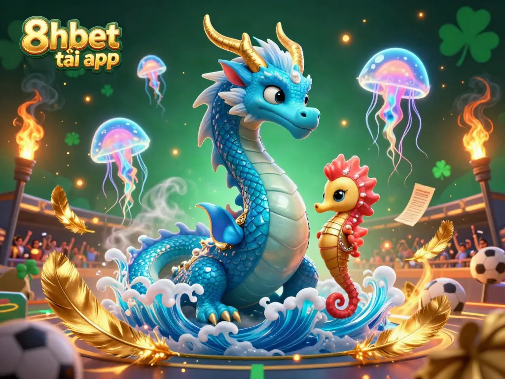 Play the exciting 8xbet tải app while enjoying neon-themed sports betting with animated characters.