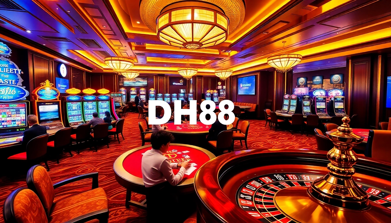 Experience the thrilling ambiance of DH88 casino with players enjoying vibrant games.