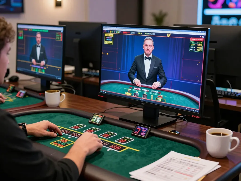 Engaging with live dealer blackjack on pucuk138 platform from a stylish home office