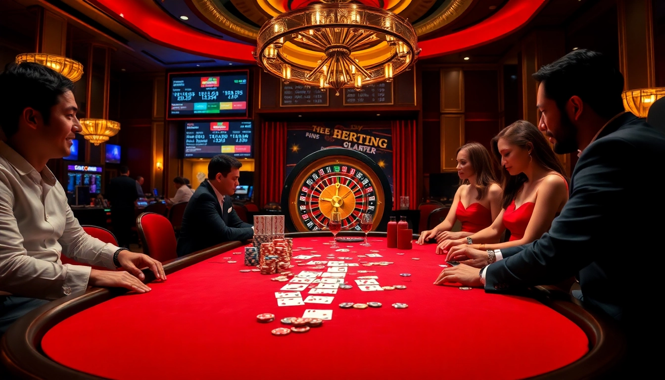 Join the thrill of betting at https://luongsontv5.com/ with high-stakes poker games under vibrant lights.