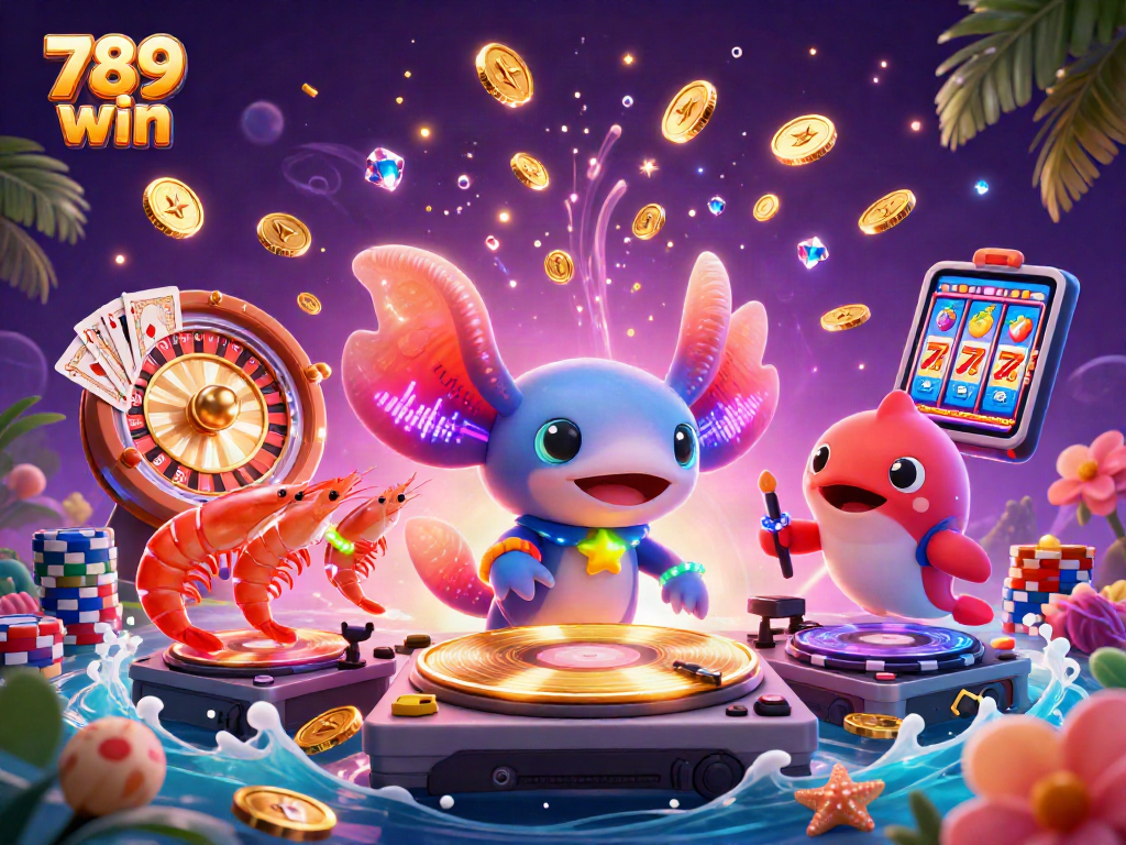 Experience the excitement of 789 win with dynamic slot reels and vibrant 3D characters.