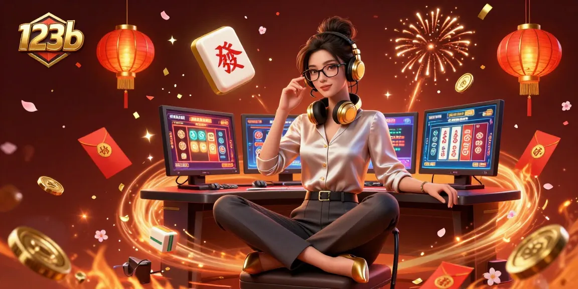 Experience 123b gaming excitement with vibrant casino elements in an energetic scene.