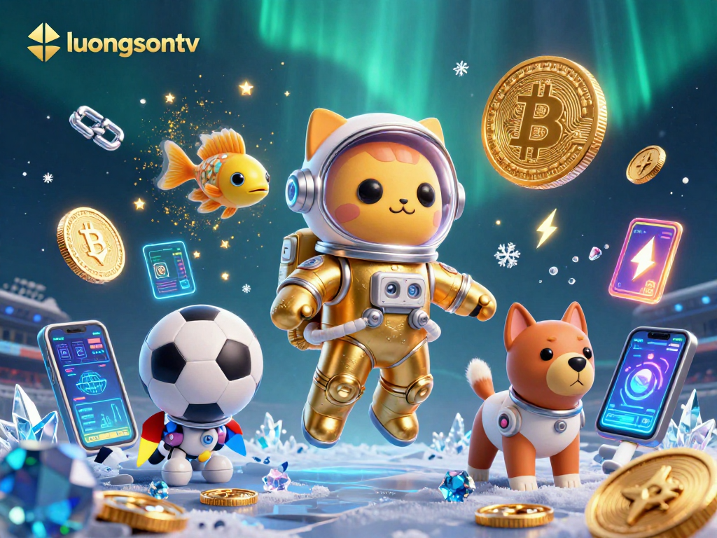 Engage with the thrilling world of sports betting on luongsontv featuring vibrant characters and crypto elements.