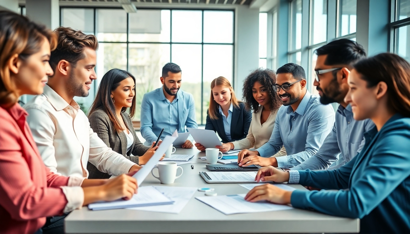 Register LLC in the US with diverse professionals collaborating in a modern office