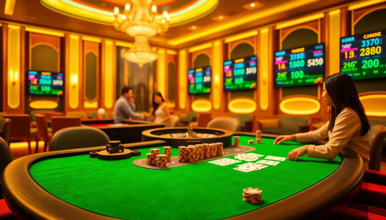 Players enjoying a thrilling game experience at JBO Vietnam's professional casino.