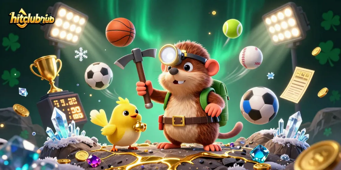 Engage with hitclubhub's thrilling gaming experience, featuring lively sports elements and dynamic casino visuals.
