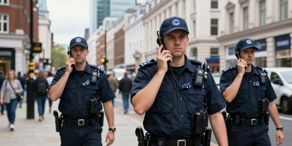 Private Security personnel delivering trusted services in London urban area.