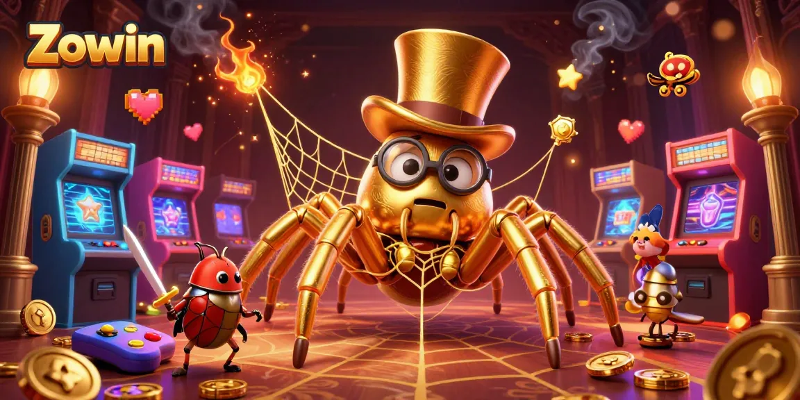 Zowin offers an exciting casino experience, showcasing vibrant characters and colorful game elements.