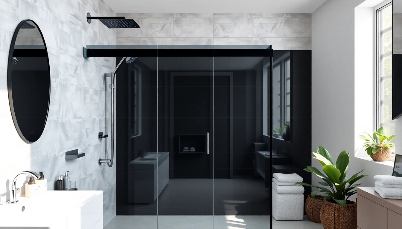 Transform your bathroom with a stunning black shower door that enhances style and functionality.