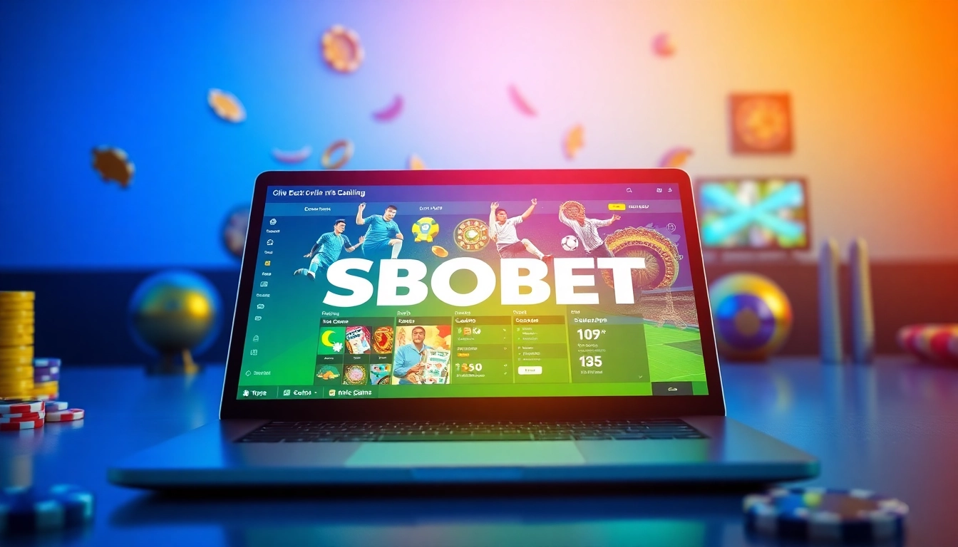 Explore the vibrant online gaming interface at sbobet.dance, showcasing diverse betting options like sports and poker.