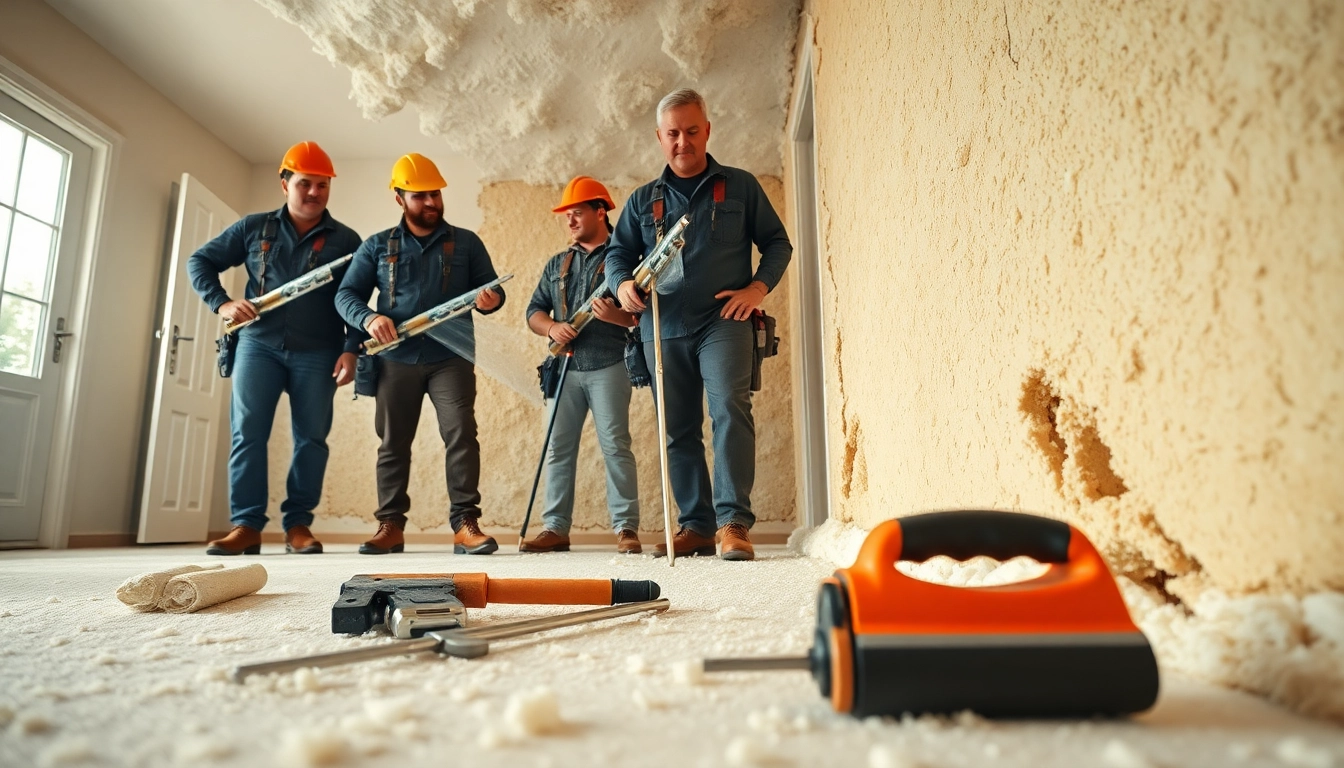 Efficient spray foam removal near me demonstrated by professionals in a residential space.