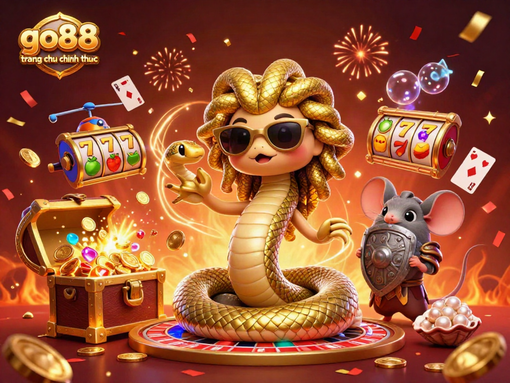 Experience the thrills of go88 trang chu chinh thuc with vibrant casino scenes, showcasing fun gambling elements and engaging characters.