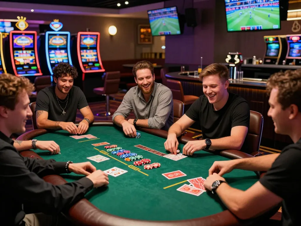 Experience thrilling gaming at https://gem88.com.mx/ with friends in a vibrant casino atmosphere.
