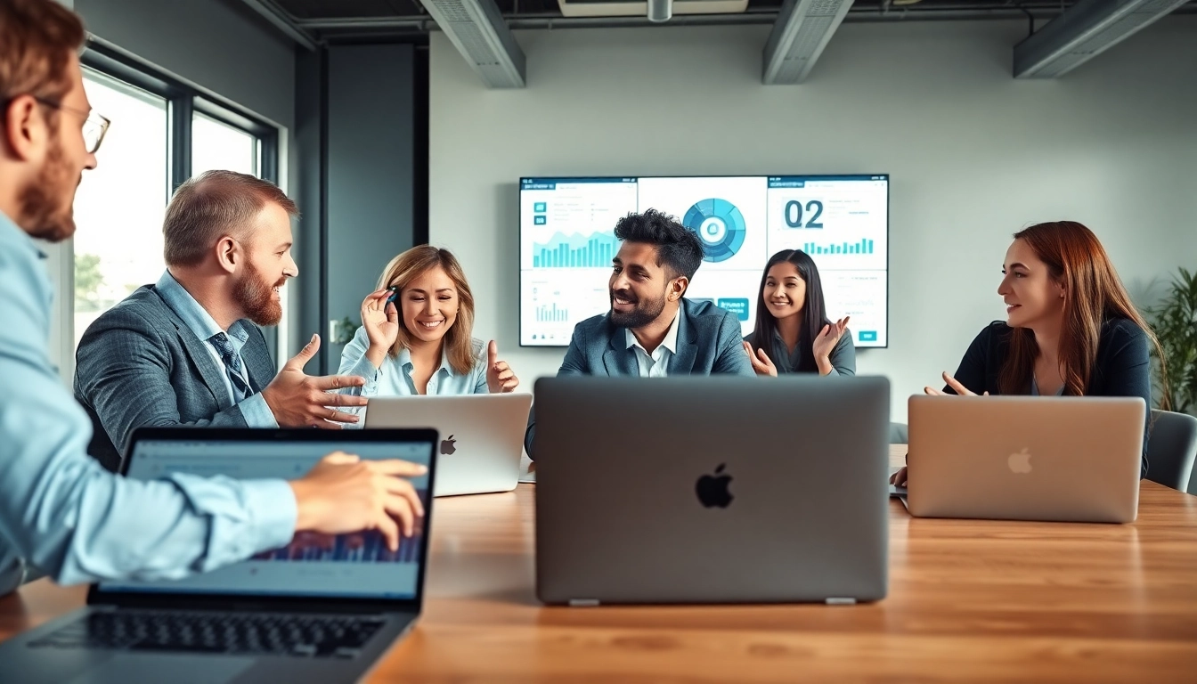 Engaged team leveraging remote call control technology in a collaborative setting.
