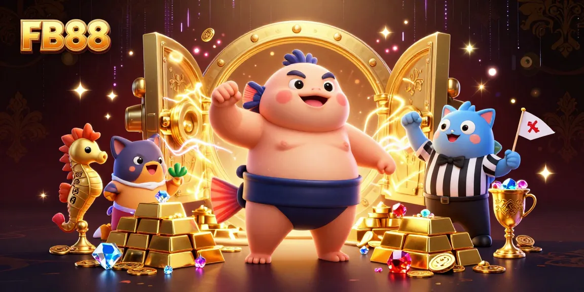 Engage in thrilling gameplay at FB88, featuring a dynamic underwater casino scene with unique characters.