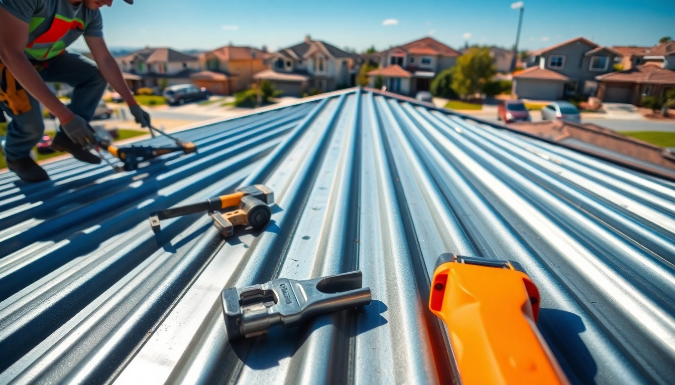 Install metal roofing toronto on home with expert craftsmanship under clear skies.