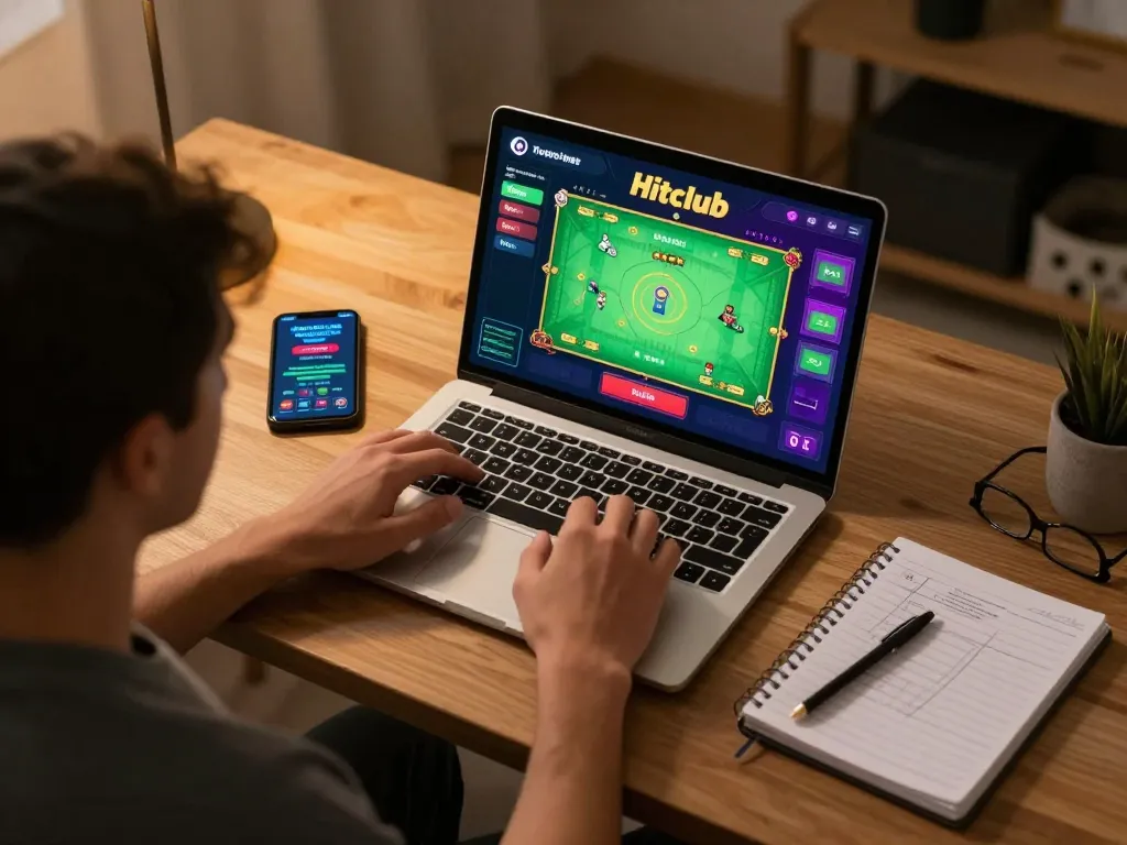 Play dynamic games on Hitclub app while enjoying a cozy home environment filled with strategy.