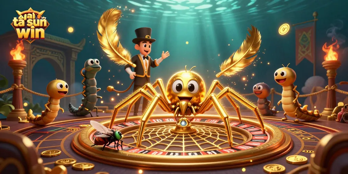 Place bets in a dynamic casino scene with tải sun win featuring a spider and croupier
